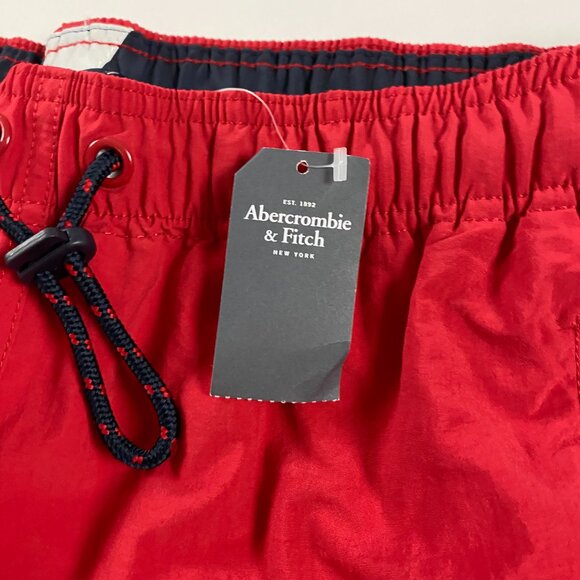Abercrombie & Fitch Red Sweatpants with Black Stripes - Picture 8 of 16